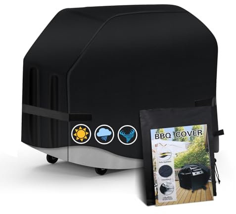 Wetterfeste Grillabdeckung – 420D Oxford Gasgrill Abdeckplane, Ø 71 x 68 cm, wasserdicht, staubdicht, reißfest, UV-beständig und schimmelresistent