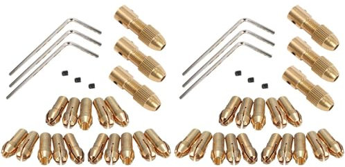 NJTHNTJR 6 Juegos de Portabrocas de Latón de 0,5-3Mm Pinza de Broca Eléctrica PequeñA Apto para Herramientas Rotativas 3 TamañOs -2,0Mm 2,35Mm 3,17Mm