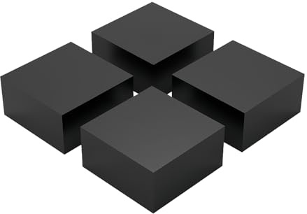Gupcaqosjw Patines Anti-Vibración | Aislante Antivibración de Caucho, 4 Piezas Alfombras de Amortecimiento Antideslizante para Equipos Domésticos Secadora Unidad Exterior AC