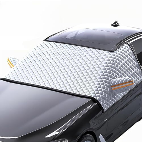 ALJLA Kein Eiskratzen Mehr! Premium Scheibenabdeckung für Honda Jazz (Fit) 2001-2023 2024 2025 GE GF GK GR, Effektiver Frostschutz Im Winter & Hitzeschutz Als Sonnenschutz Im Sommer