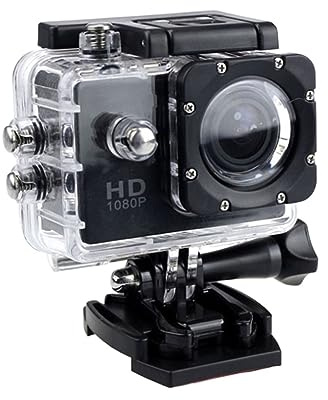 WAFOHSR Videocamera Sportiva Mini HD 1080P Impermeabile 2.0 Pollici 32G Outdoor Motion Sking DV for Action Video Casco Bicicletta Digital Cam Alta Risoluzione(Cam add32gb Card,Black)