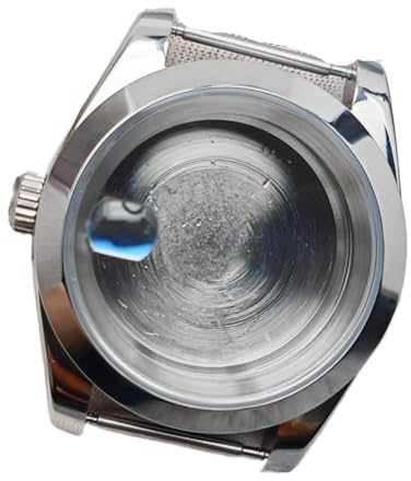 NLNKDTDPAK 39 mm klockfodral Passar for NH35 Fodral Oysterfodral for NH35/NH36 urverk i stål eller genomskinlig botten med safirglas, herrklockadelar(Steel Base Magnifier)