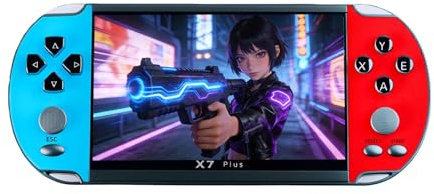 Console de Jeu Portable YHFITN avec écran LCD 5,5 Pouces, Jeux intégrés, Compatible avec Plusieurs émulateurs, Rechargeable, Connexion multimédia et TV, Jouet de Voyage, Cadeau d'anniversaire