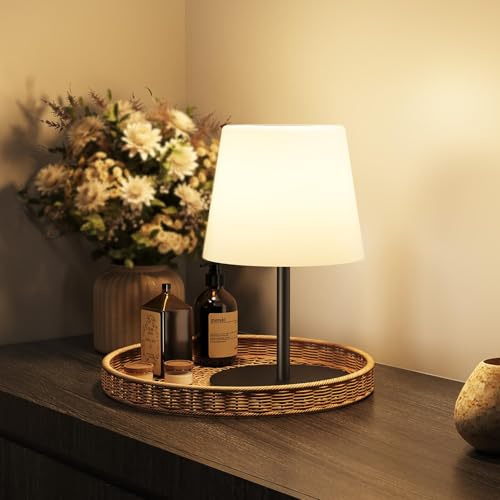 EZVALO Shower Lamp, IP65 Waterproof Bathroom Lamp, Rechargeable Cordless Mood Light, 3 Colour Temperatures Dimmable LED Night Light for Shower, Bathtub, Home Relaxation