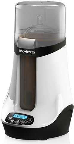 Baby Brezza - Safe & Smart Bottle Warmer Flaschen- und Babykostwärmer - 2 Heizfunktionen eine für Muttermilch und eine für Säuglingsmilch - Bluetoothverbindung, Weiß