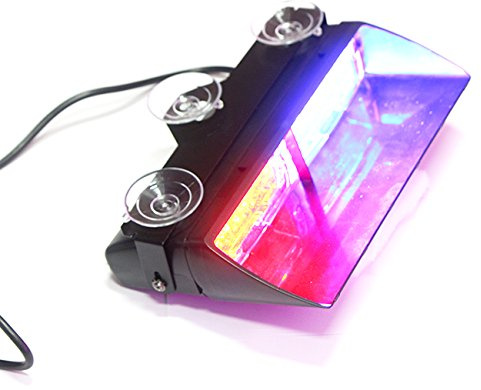 GutReise 16W 16LED Coche Emergencia Estroboscópico Flash de advertencia Policía Luz Cena Brillante (rojo azul)