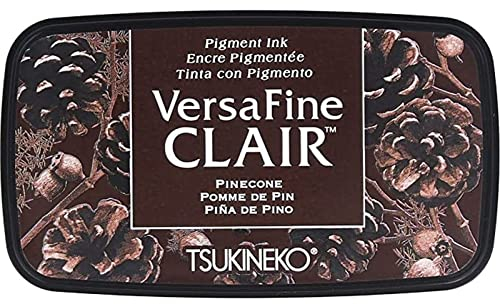 Tsukineko Pinecone Versafine Clair Ink Pad, Synthetic Material, Brown, 5.6 x 9.7 x 2.3 cm