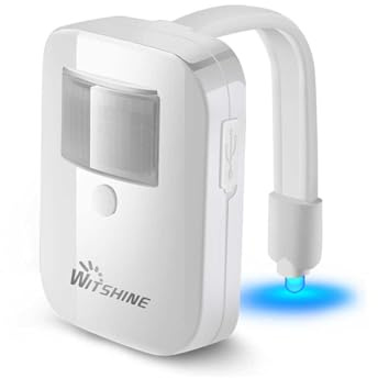 Witshine Toilet Light Motion Sensor, USB-C Rechargeable, Funny Gag Gift | 16-Color LED Inside Toilet Bowl Motion Activated Turns into Bathroom Night, White Elephant & Stocking Stuffer for Men, Kids