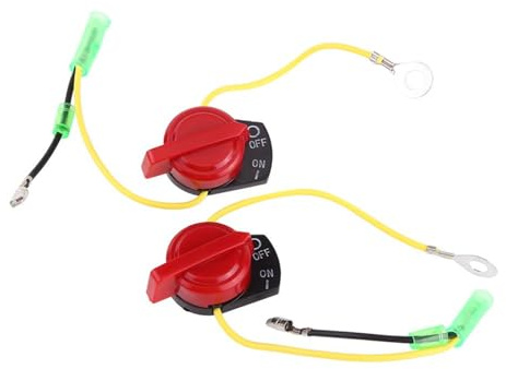 VOBOR Motorrad Motorschalter, 2 Stück Motor EIN Aus Stop Schalter, Motorradmotor Stop On Off Schalter Knopfschalter Ersatz für GX120 GX160