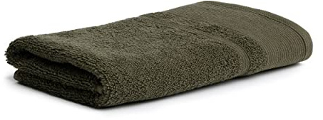 Möve Wellbeing Perlstruktur mit Biesen Duschtuch 67 x 140 cm, Handtuch - Made in Germany, 85% Bio-Baumwolle 15% Leinen, Sea Grass