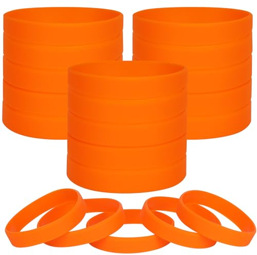 LVNRIDS 100 Stück Silikon Armbänder, Sport Party Gummi Elastic Armband Großhandel Bulk-Armband für Kinder Erwachsene
