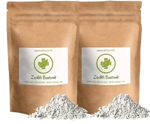 vitalundfitmit100 Zeolith-Bentonit 50/50, 1 kg (2 x 500g), Naturzeolith, ohne Zusatzstoffe