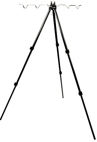 Zite Fishing Tripod Rutenständer – Teleskop Feeder-Angeln Rutenhalter 50-110cm – Rod Pod Alternative für 4 Angelruten, Angelrutenständer, Angelständer, RodPod, Angel Ständer, Angelrutenhalter Boden