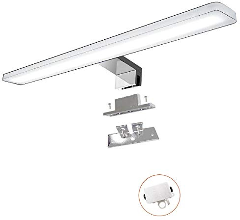 YIQAN 60cm LED Spiegelbeleuchtung für Bad, 14W, 1400 Lumen, 3000K Warmweiß, 3-in-1 Montagemöglichkeit, IP44 Schutzklasse, 230V, 600mm Spiegel Lampe, flimmerfrei, geeignet für Badezimmerschränke