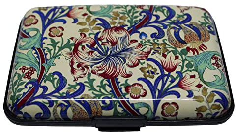 Women Credit Card Holders Paisley Designs Card & ID Cases RFID Theft Protectors Anti Scan Aluminium for Credit Card Debit Card Driving Licence Business Cards Strong Wallet (Multi - WILLIAM MORRIS)