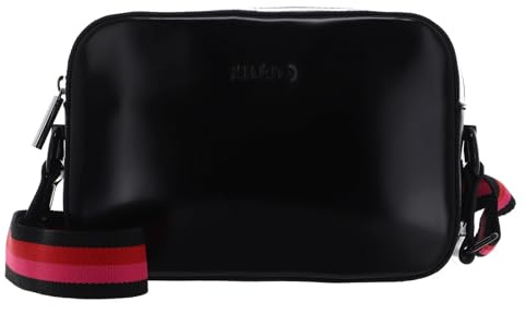 LIU JO Borsa a tracolla nera da donna con logo UNI