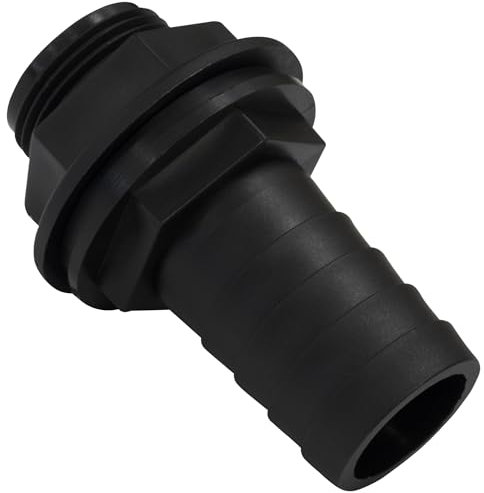 AERZETIX - C73285 - Raccord cannelé droit 3/4 pour tuyau de 25 mm - filetage externe - adaptateur connecteur cuve système circuit d'irrigation réservoir arrosage - en plastique - couleur noir