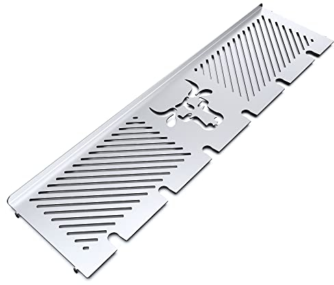 tuning-art WH21 Edelstahl Warmhalterost | Kompatibel mit Jamestown Knox 4-Brenner Gasgrill | Jamestown Maddox 4-Brenner Gasgrill, Größe:4-Brenner Flach Bulle