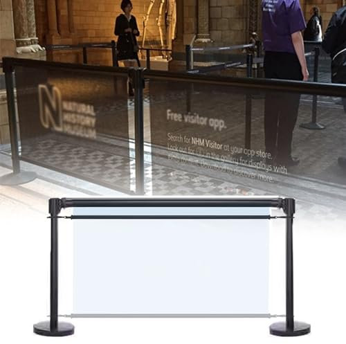 Oracra Absperrband Stanchionen Banner mit Einziehbaren Gürteln, Kundenströmungsbarrieren Zeichenhalter für Museum, Geschäft, Vielseitigkeit Poster Rollersign Display Ständer (Color : Sign Stanchions)