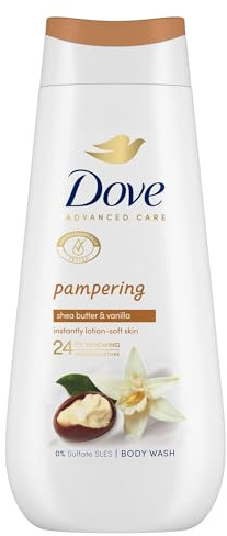 Dove Advanced Care Sulphate Free Body Wash for Women Made with Skin-Natural Nourishers and Micromoisture Provides 24 Hours Renewing Lotion-Soft Softer Skin, 225ml