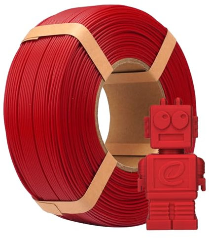 eSUN PLA Refill Filament 1.75mm, Spulenloses 3D Druck Filament Maßgenauigkeit +/- 0.05mm, 1KG Spule (2.2 LBS) Speedy PLA Filament für Hochgeschwindigkeitsdrucker, Feuerrot