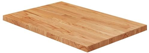 ZEYUAN Encimera baño Madera Maciza tratada marrón Claro 60x40x2,5 cm, Encimera Cocina, Tablero para Mesa, Encimera Lavabo, Muebles De Baño - 343040