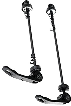 huangxiaotuo 1 Pair Quick Release Skewer Front and Rear Wheel Hub Quick Release Skewer Set Clip Bolt Lever Axle Set for Road Mountain Bicycle (2)