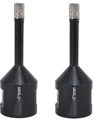 2PCS 6mm Diamond Core Drill Bit M14 Thread Connection Vacuum Brazed Diamond Drill Bit for Tile Marble Granite Porcelain Concrete Quartz Stone