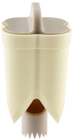 Bojueshaw Bell Pepper Cutter,Pepper Corer,Chili Corer Remover,2 in 1 Portable Pepper Core Cutting Device for Kitchen Home Family Camping(Beige)