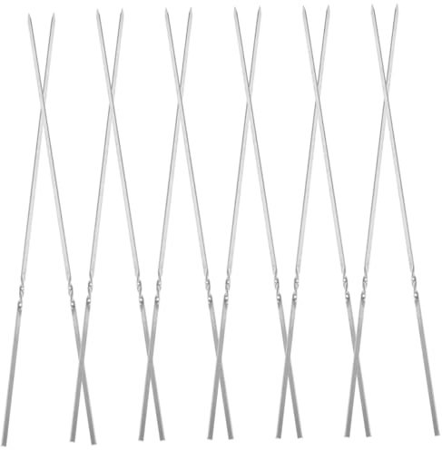 Cabilock Set De 20 Brochetas Planas Para Barbacoa Lavavajillas Sin Miedo a Quemarse