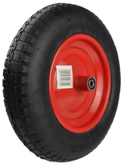 BSD Roue de brouette 3.25-8 2PR avec jante en métal durable et double roulement, idéale pour charriots et équipements de jardinage.