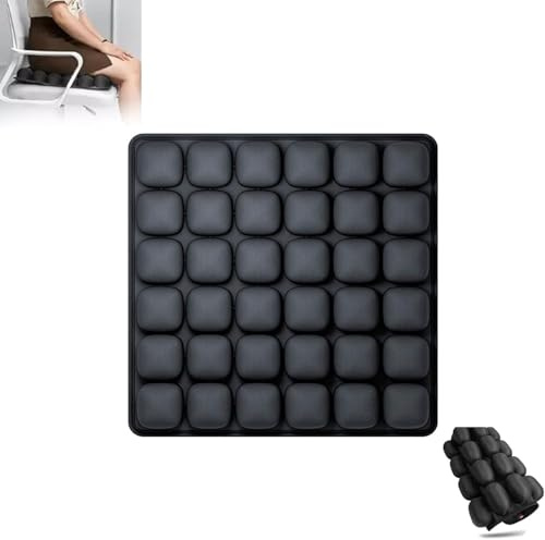 Sondur - Cojín de viaje, cómodo asiento de aire de viaje con celda de aire 3D, cojín portátil autoinflable para asiento de avión, cojines portátiles para asiento de coche, silla de oficina, silla de