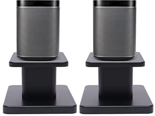 Universeller Lautsprecherständer aus Holz, 15,2 cm und 71,1 cm, stilvolles HiFi-Bücherregal, Audio-Racks für Heimkino, verbessertes Klangerlebnis, schwarzes Walnussholz-Finish