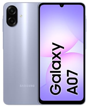 Samsung Galaxy A07 LTE, Smartphone Android, 128 Go de Stockage, 4 Go de RAM, Violet Clair, 6 mises à Niveau du système d'exploitation, Grand écran, processeur 6 nm (Version Émirats Arabes Unis)