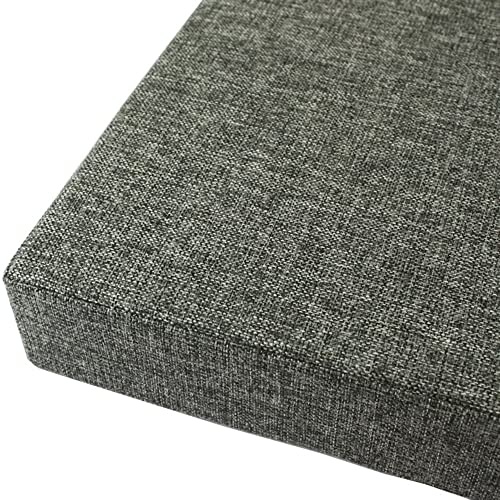 Cuscino rimovibile per panca a 2/3 posti, in schiuma ad alta elasticità, 160 x 30 x 5 cm, grigio scuro, per divano, cucina, giardino, davanzale, scarpiera