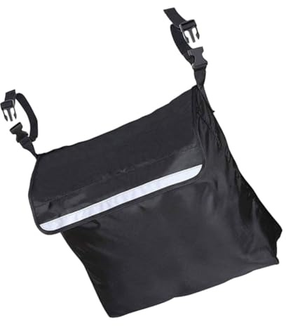 Homoyoyo Rollstuhltasche aus Schwarzem Polyester mit Großem Stauraum und Multifunktionalem Design mit Mehreren Innenfächern Stilvoll und Modern für Rollstühle und Rollatoren