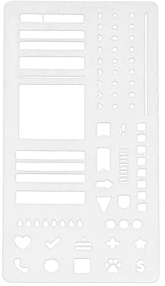 Planer - Planer Journal,Zeichenlineal Zubehör für Basteltagebuch Punktelistengestaltung Planungslesezeichen Banner Gewohnheitstracker