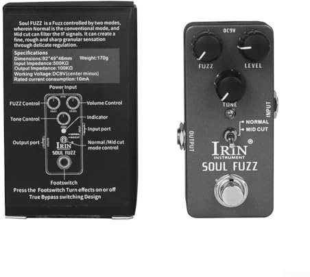 Kompaktes Gitarren-Effektpedal mit mehreren Sound-Funktionen einschließlich Wah, Distortion, Overdrive, Delay, Reverb & Compressor (Grau)