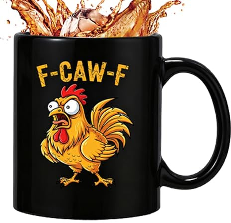 Duroecsain Tazza di gallina, 325 ml, in ceramica per bevande, boccale per birra, casa, per Halloween, vino, birra, studenti, ufficio, hotel, ristorante, compleanno, Natale