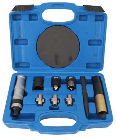 Wheel Lock Removal Kit, Universal Locking Wheel Nut Remover, Professional Carbon Steel Heat Treated Tool with 10PCS Blades, Efficient Wheel Nut Key Replacement for Emergency Car Re