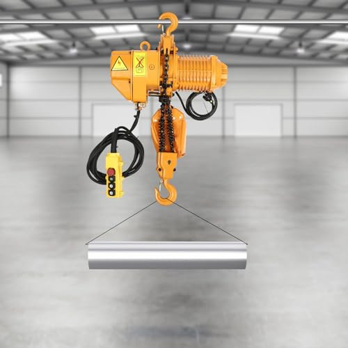 Palan électrique à chaîne avec capacité de 1 tonne, moteur monophasé 110 V, pour applications industrielles de levage et de montage