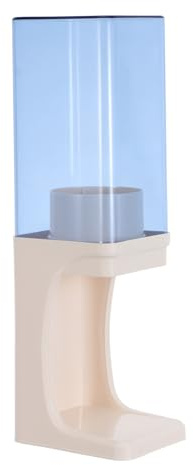 GRIRIW Dispenser Portabicchieri da Tavolo in Abs e Pet Beige Coperchio Antipolvere e Ricarica Facile, per Casa e Countertop
