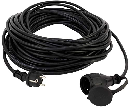 REV Verlängerungskabel - Outdoor Verlängerung IP44, 50m, 3680W, schwarz