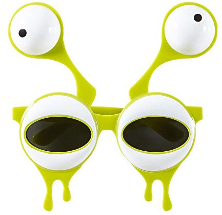 W WIDMANN MILANO Party Fashion - Alien Brille | Partybrille mit doppelten Augen als Accessoire für Außerirdischer Kostüme, Fotobox, Karneval