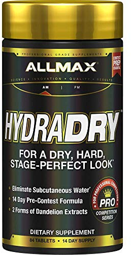 ALLMAX HYDRADRY - 84 Tablets - 14-Day Pre-Contest Formula - Eliminates Subcutaneous Water for a Stage-Perfect Look - 28 Servings