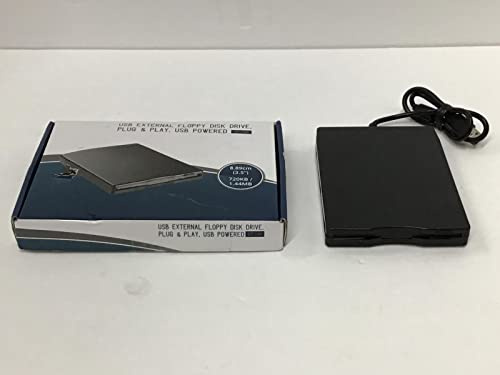 BYTECC BT-144 Slim Black USB External Floppy Disk Drive, Plug & Play, USB Powered