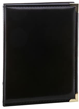Kenro Black Leather Look Mini Photo Album 36 photos 7.5x5 inch / 19x13cm with Gilt Corners – APL151B