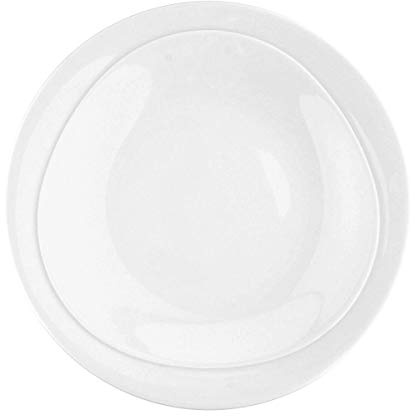 Seltmann Weiden Trio Weiß Uni Frühstücksteller-Set 6-teilig, Ø 23 cm, Runde Kuchenteller mit unverwechselbarem Design, Porzellan, Spülmaschinen- & Mikrowellenfest