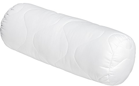 sleepling Nackenrolle 15x40 cm, Kopfkissen, Zierkissen, Sofakissen, Allergiker Kissenrolle, waschbar, Made in EU, Ökotex, Schlafrolle 15 x 40, Komfort 100
