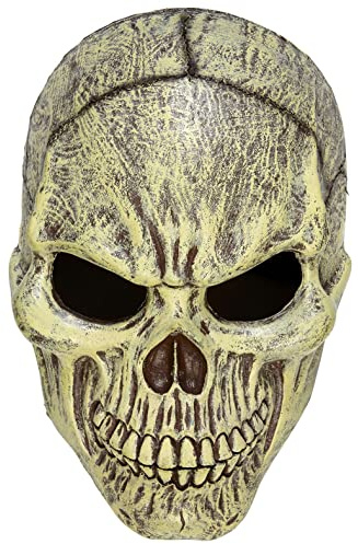 W WIDMANN MILANO Party Fashion - Totenkopf Latexmaske | Schädelmaske für Halloween, Karneval, Horror, Zombie und Skelett Kostüme